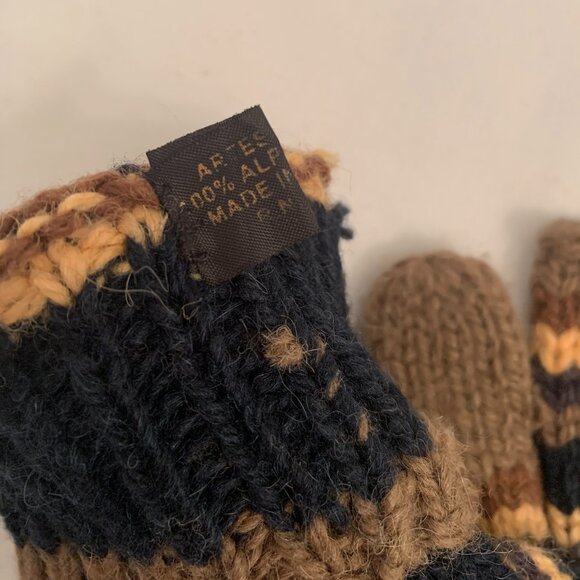 Genuine 100 % Alpaca wool mittens/fingerless gloves - Picture 5 of 11